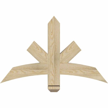 Ekena Millwork Alberta Rough Sawn Timber Gable Bracket, Douglas Fir, 36"W x 23"H x 4"D x 4"F, 15/12 Pitch GBW036X23X0404ALB00RDF